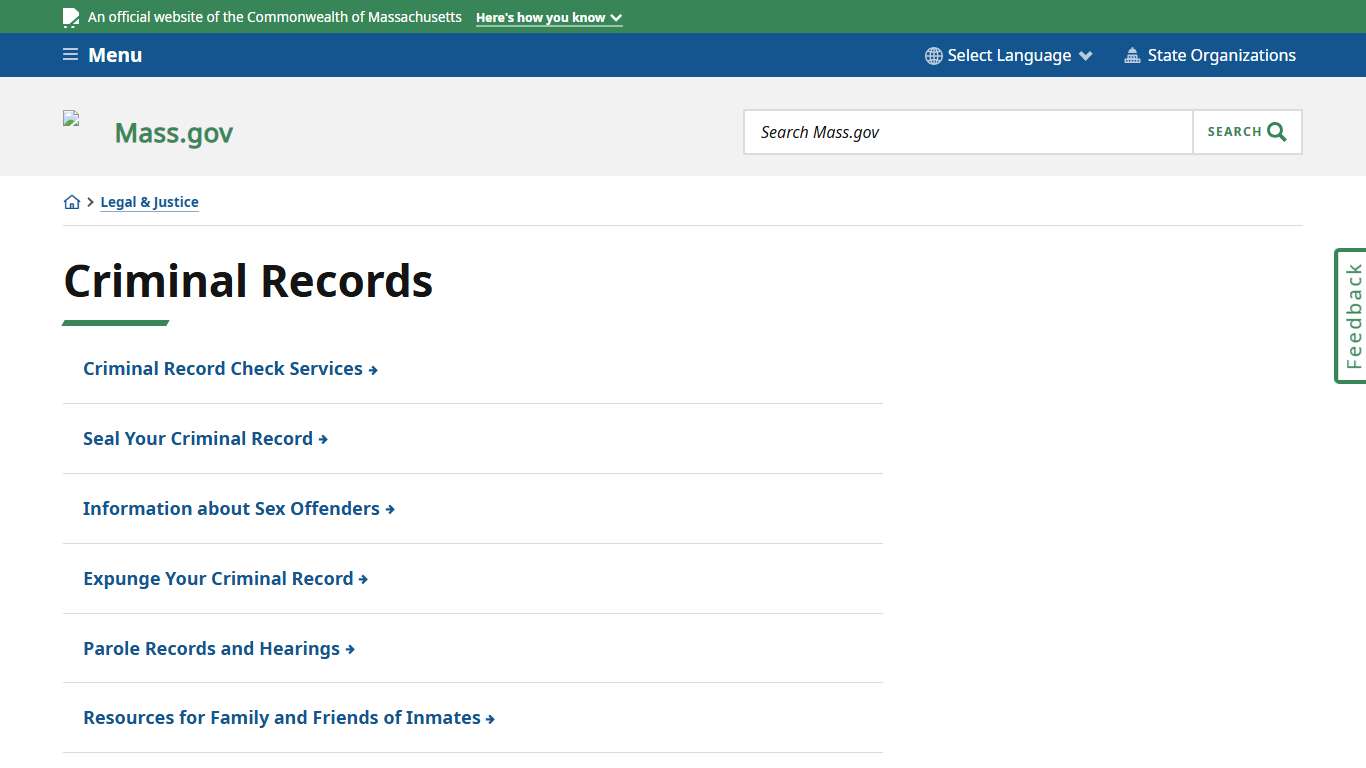 Criminal Records | Mass.gov